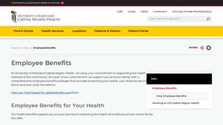 Employee Benefits - University of Maryland Medical System