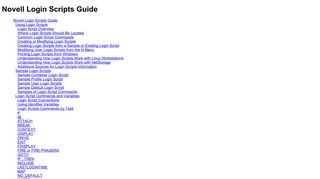 Novell Login Scripts Guide