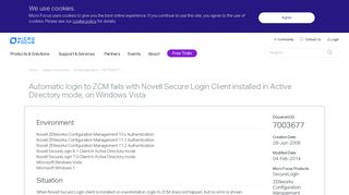Automatic login to ZCM fails with Novell Secure Login Client installed ...
