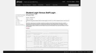 Cool Solutions: Student Login Versus Staff Login - Novell