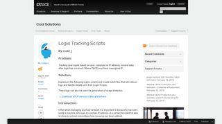 Login Tracking Scripts - Cool Solutions | - Novell