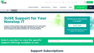 Subscriptions and Services Support | SUSE