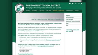 MiStar Portal - Novi Community School District