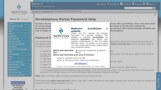 Novitasphere Portal Password Help - Novitas Solutions