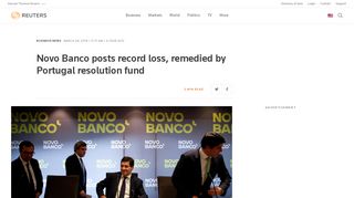 Novo Banco posts record loss, remedied by Portugal resolution fund ...