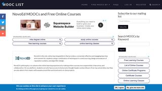 NovoEd MOOCs and Free Online Courses | MOOC List