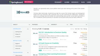 NovoEd's Online Courses (MOOCs) | Reviews on Springboard