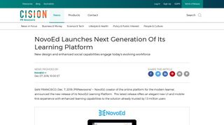 NovoEd Launches Next Generation Of Its Learning Platform