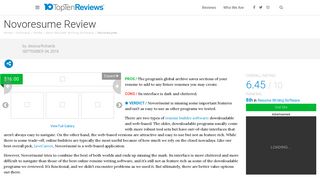 Novoresume Review | Top Ten Reviews