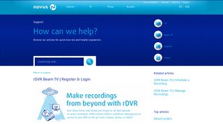 rDVR Beam TV | Register & Login - Novus