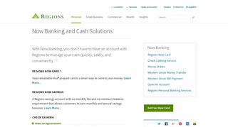 Regions Now Banking & Cash Solutions | Regions | Regions