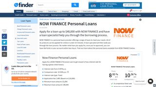 NOW FINANCE Personal Loans fees and charges (Review) | finder ...