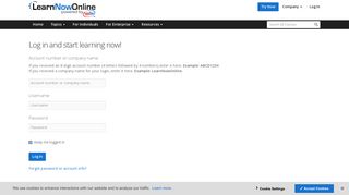 LearnNowOnline: Log in and start learning now!