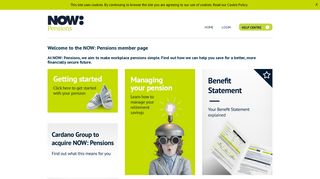 Welcome to the NOW: Pensions Member Homepage