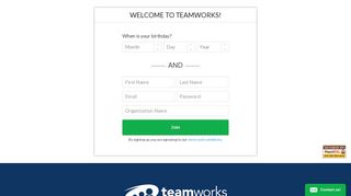 TeamWorks Registration: Participant