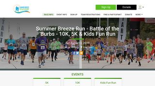 Summer Breeze Run - Battle of the 'Burbs - 10K, 5K & Kids Fun Run