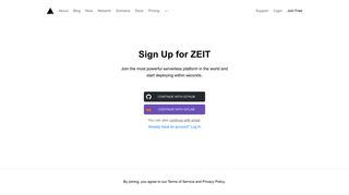 ZEIT – Sign Up