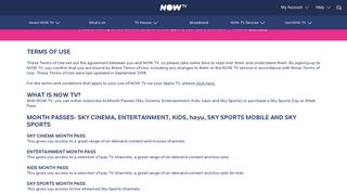 Terms & Conditions - NowTV