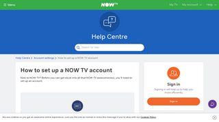 How Do I Create A NOW TV Account? - NOW TV - Help