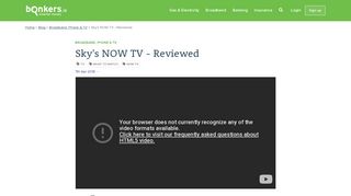Sky's NOW TV - Reviewed | bonkers.ie