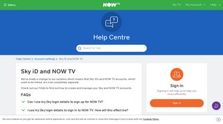 Sky iD and NOW TV - NOW TV - Help