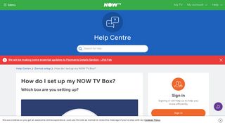 Setting Up Your NOW TV Box - NOW TV - Help