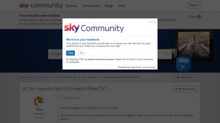 Answered: Can i use my Sky ID to watch Now TV ? - Sky Community