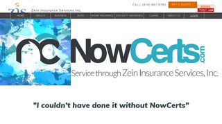 NowCerts Login | Zein Insurance Services Inc.