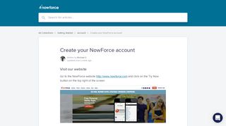 Create your NowForce account | NowForce Support Center