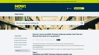 How do I access my NOW: Pensions Gateway member site? How do I ...