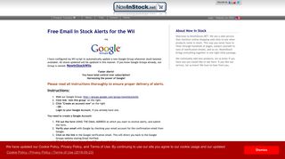 Email In Stock Alerts via Google Groups - NowInStock.net