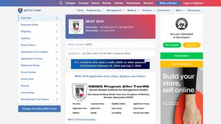 NPAT 2019 Application Form, Dates, Syllabus, Pattern - Getmyuni