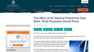 The ABCs of the National Practitioner Data Bank: What Physicians ...