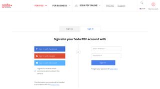 Account Login | Soda PDF Anywhere