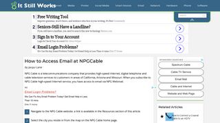 How to Access Email at NPGCable | It Still Works