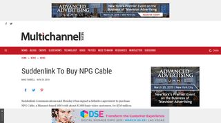 Suddenlink To Buy NPG Cable - Multichannel