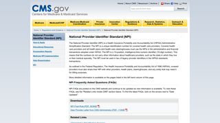 National Provider Identifier Standard (NPI) - Centers for Medicare ...
