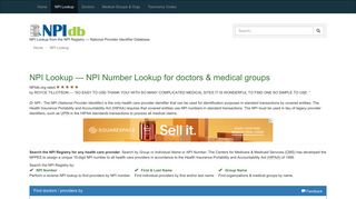 NPI Lookup - Best Doctors NPI Number Lookup