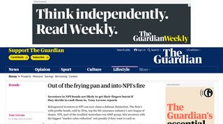 Out of the frying pan and into NPI's fire | Money | The Guardian