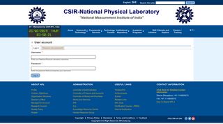 User account | National Physical Laboratory