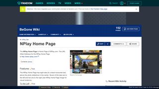 NPlay Home Page | BeGone Wiki | FANDOM powered by Wikia