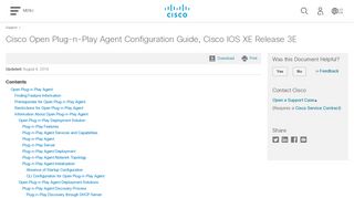 Cisco Open Plug-n-Play Agent Configuration Guide, Cisco IOS XE ...