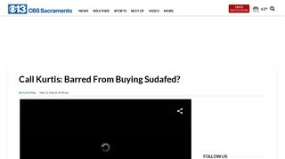 Call Kurtis: Barred From Buying Sudafed? – CBS Sacramento