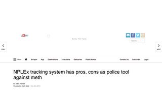 NPLEx tracking system has pros, cons as police tool against meth ...