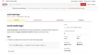social-media-login - npm