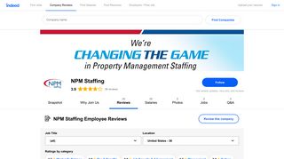 Working at NPM Staffing: Employee Reviews | Indeed.com