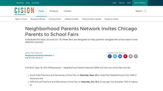 Neighborhood Parents Network Invites Chicago Parents to School Fairs