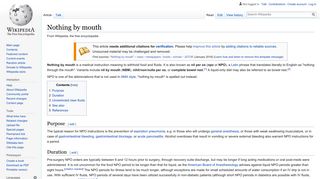 Nothing by mouth - Wikipedia