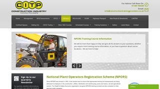 NPORS Training Courses - Construction Industry Training Providers UK
