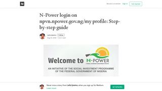 N-Power login on npvn.npower.gov.ng/my profile: Step-by-step guide